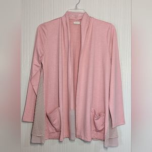 Logo Lounge Vintage Pink Cardigan w/ Sheer Side Panel/Lower Back, Sz M